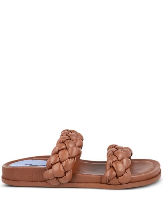 Blue Bird Shoes braided leather slides