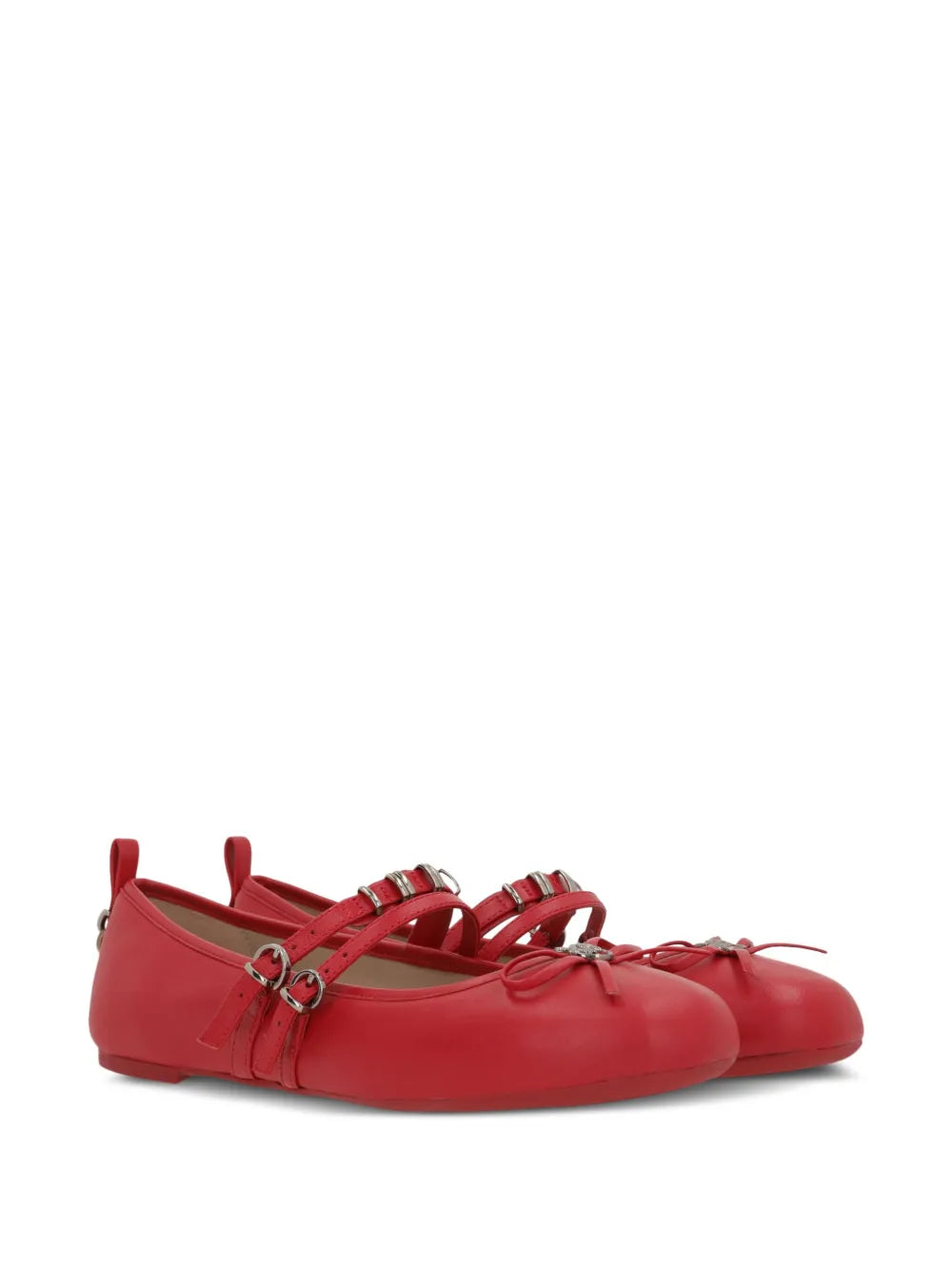 PINKO bow-detail ballet flats