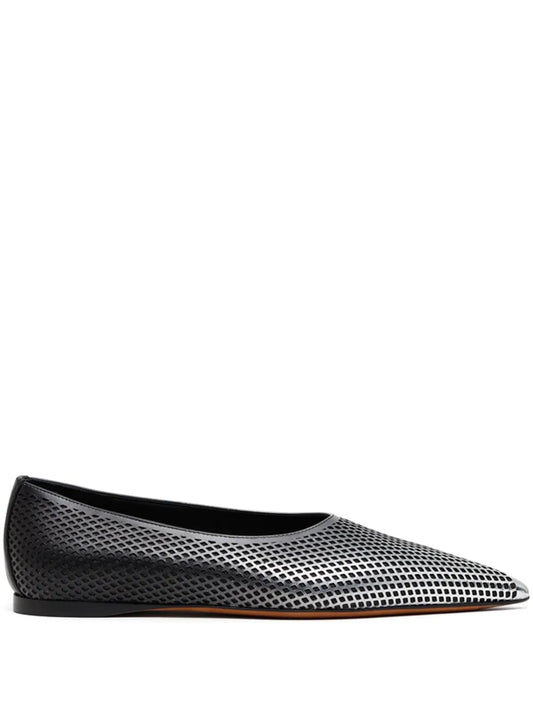 Alaïa degradé-effect mesh ballerina shoes