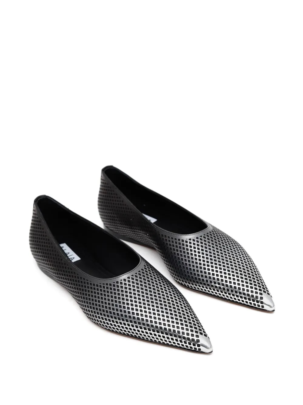 Alaïa degradé-effect mesh ballerina shoes