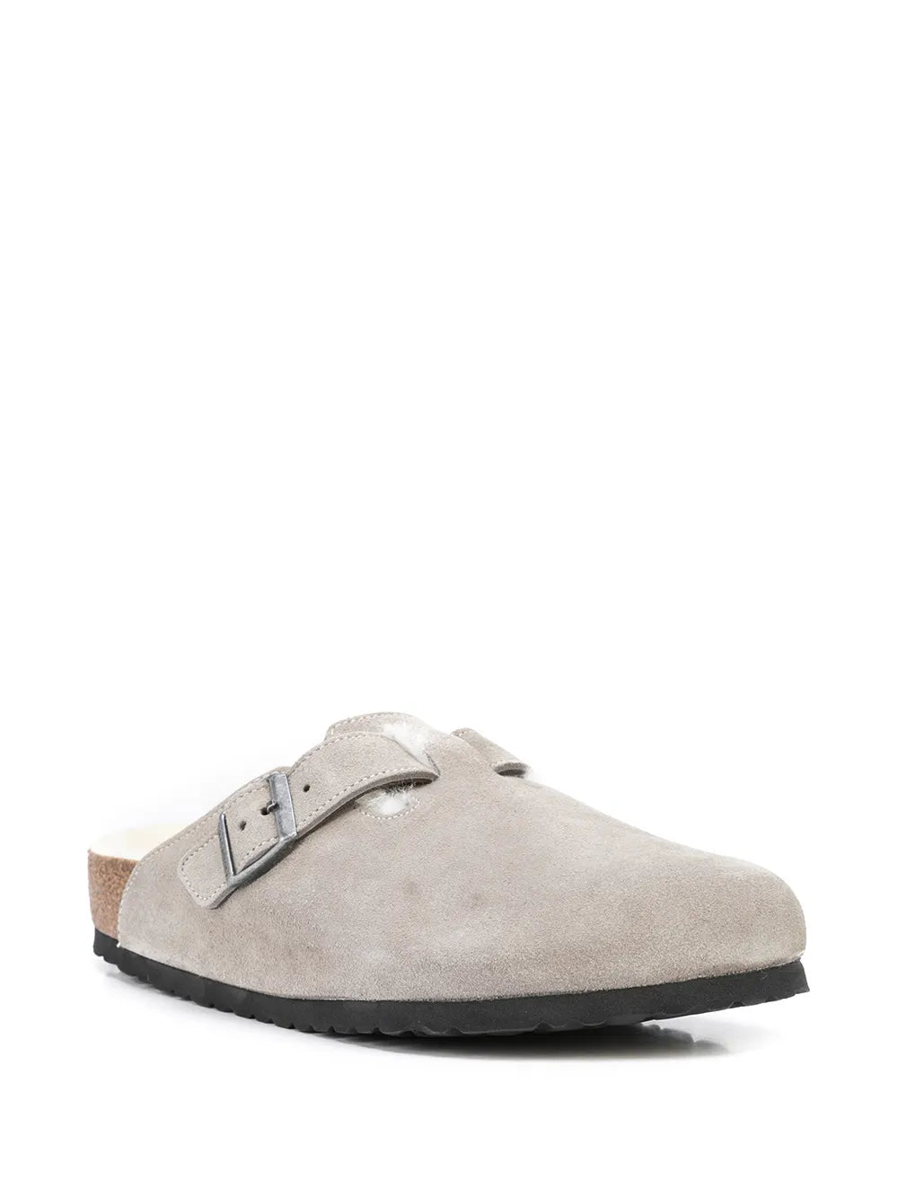 Birkenstock Boston Shearling "Suede Stone Coin"
