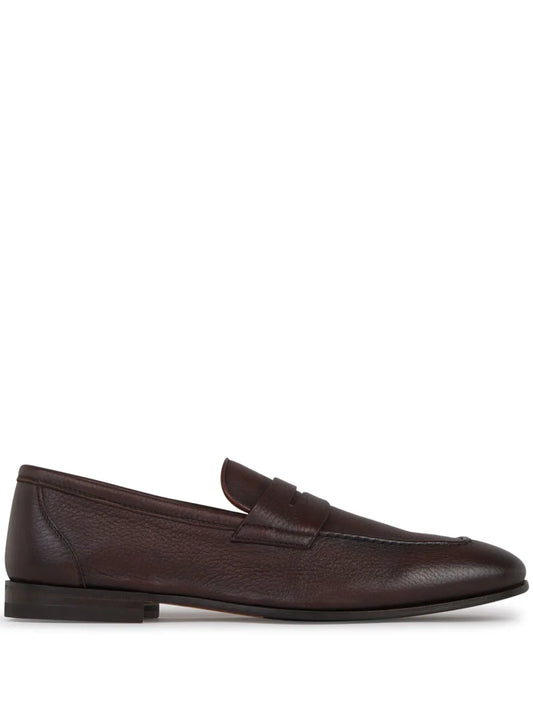 Henderson Baracco grained leather loafers