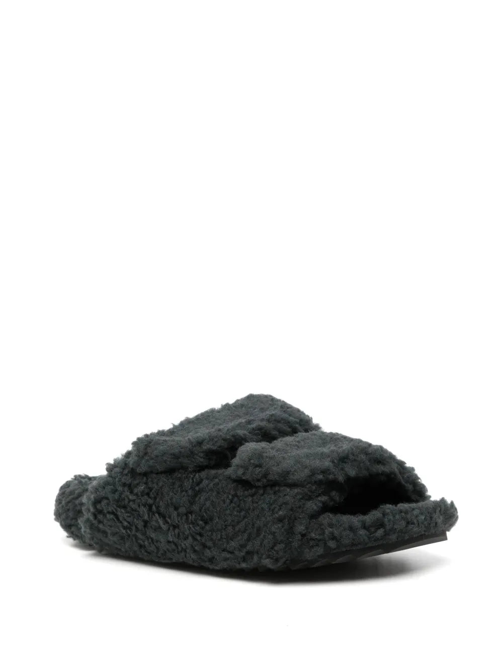 James Perse shearling slides