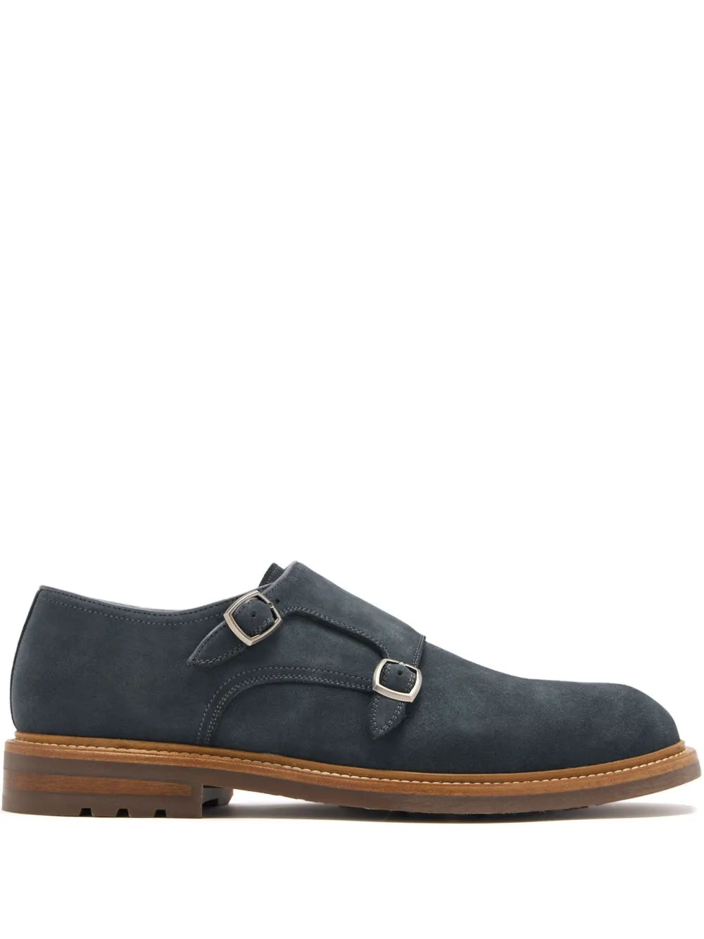 Magnanni suede monk shoes