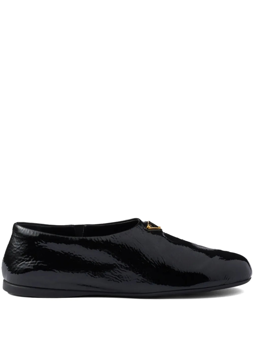 Prada patent-leather flat shoes