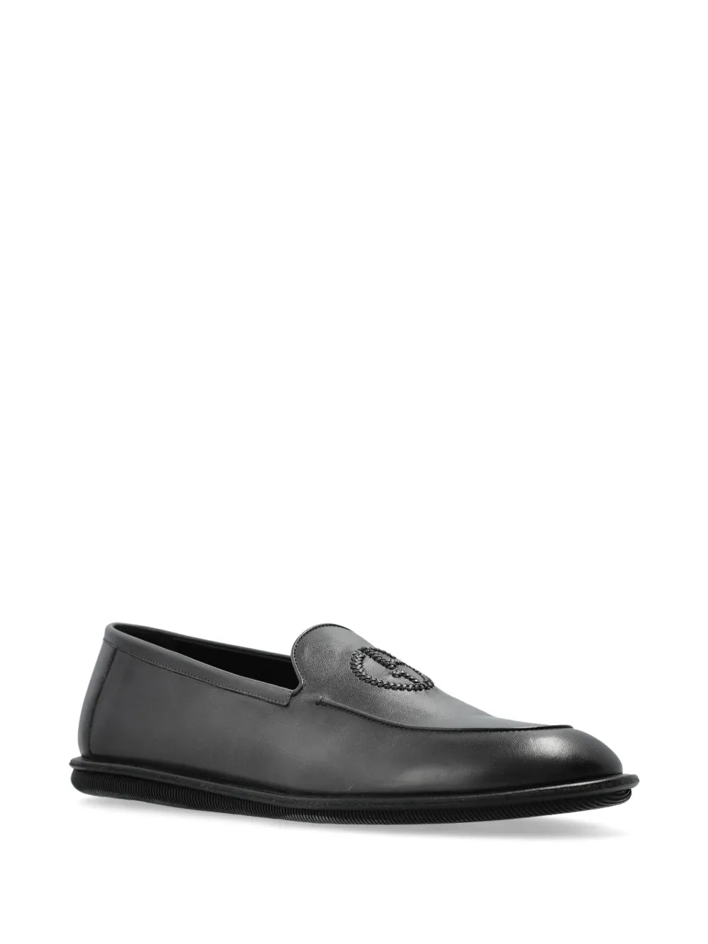 Giorgio Armani logo-detail leather loafers