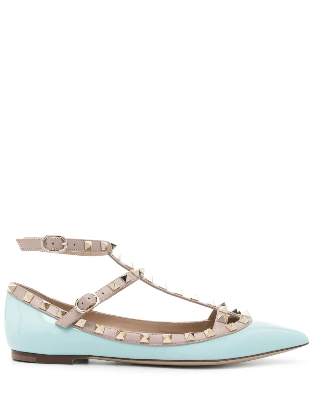 Valentino Garavani Rockstud patent-leather ballet flats