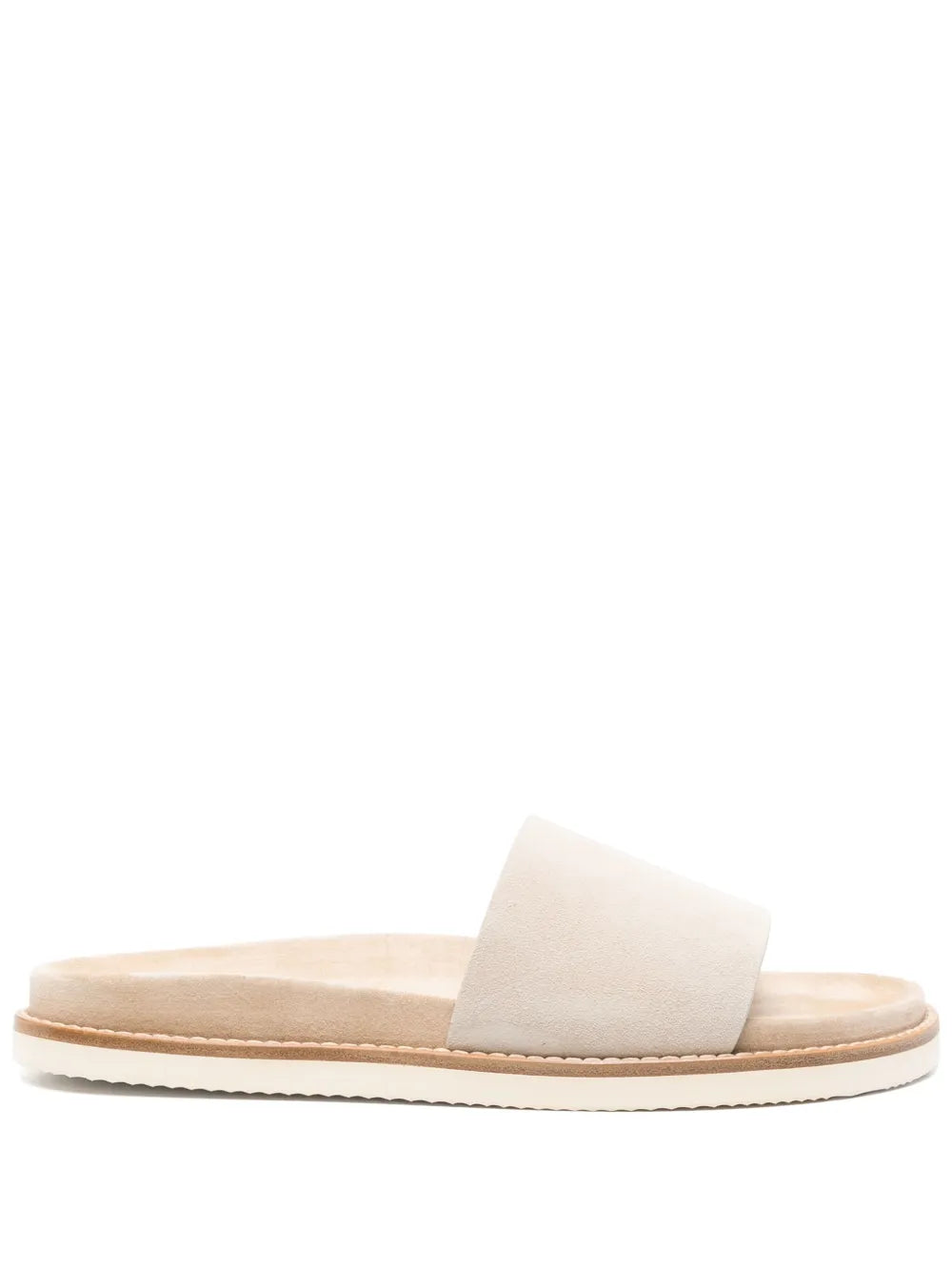 Brunello Cucinelli suede slides