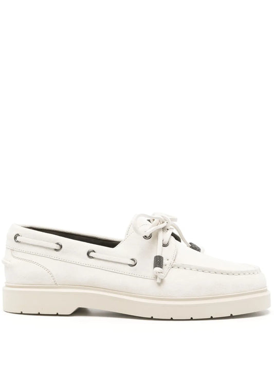 Brunello Cucinelli suede boat shoes