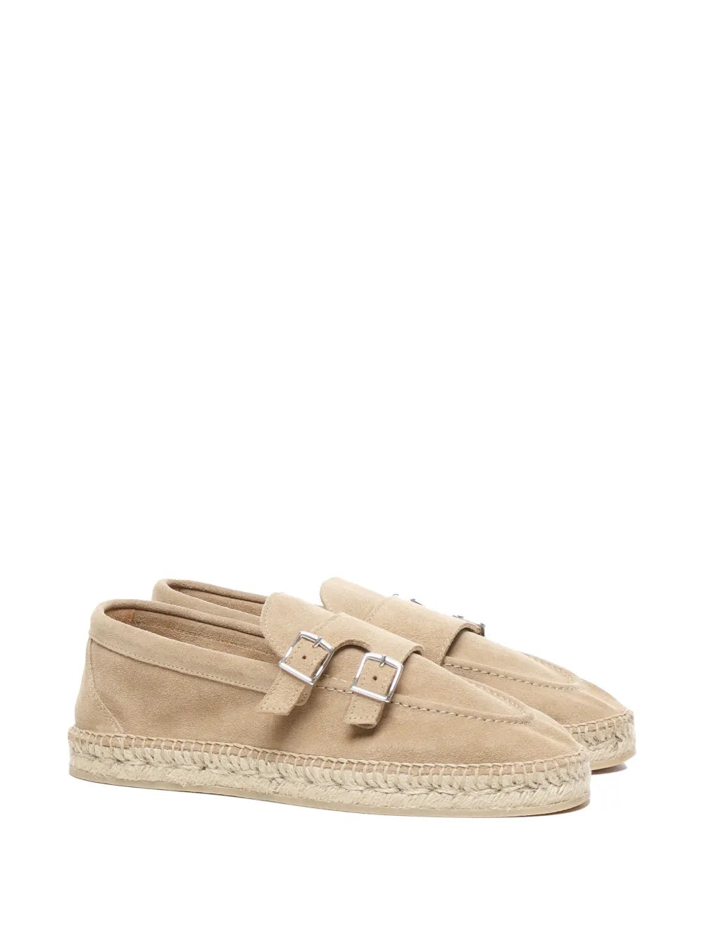 Eleventy buckle-strap suede espadrilles