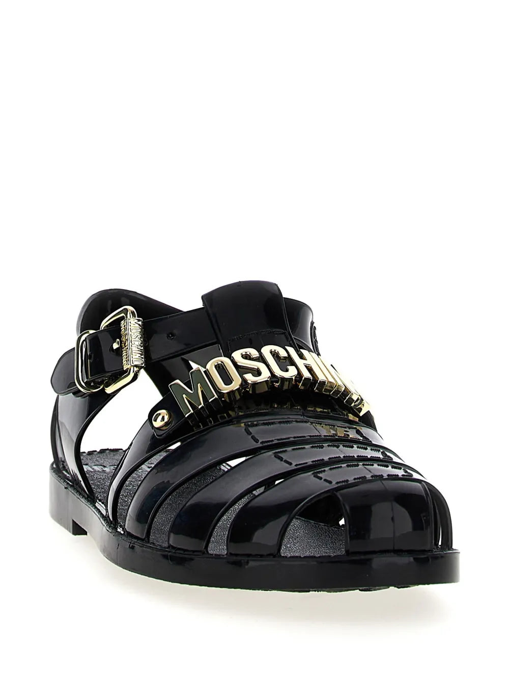 Moschino logo-lettering jelly sandals