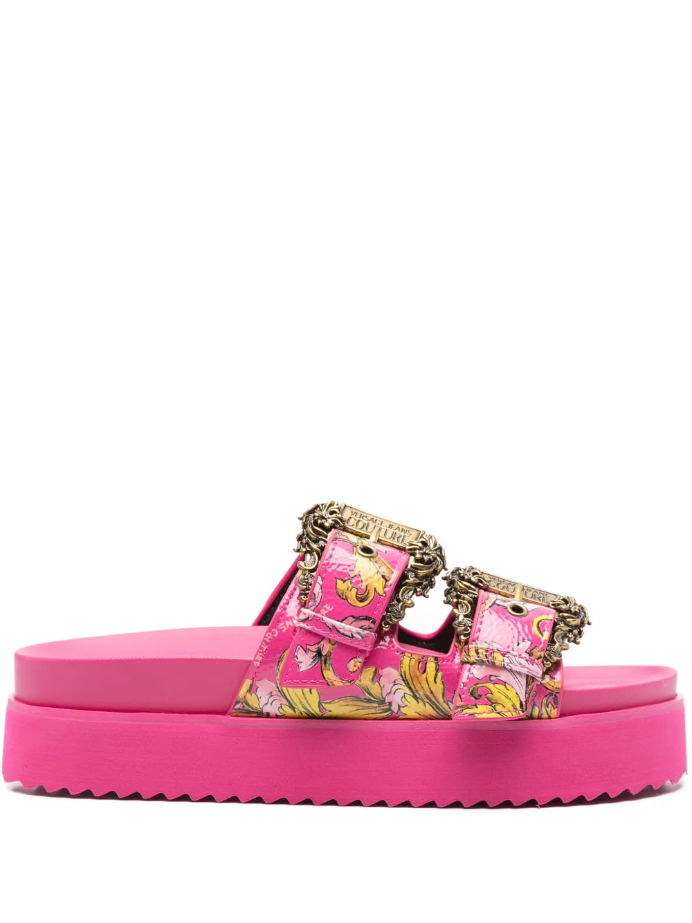 Versace Jeans Couture Barocco-print slides