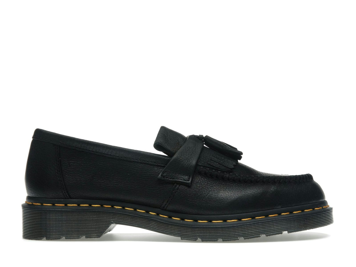 Dr. Martens Adrian Yellow Stitch Ambassador Leather Loafers Black 0