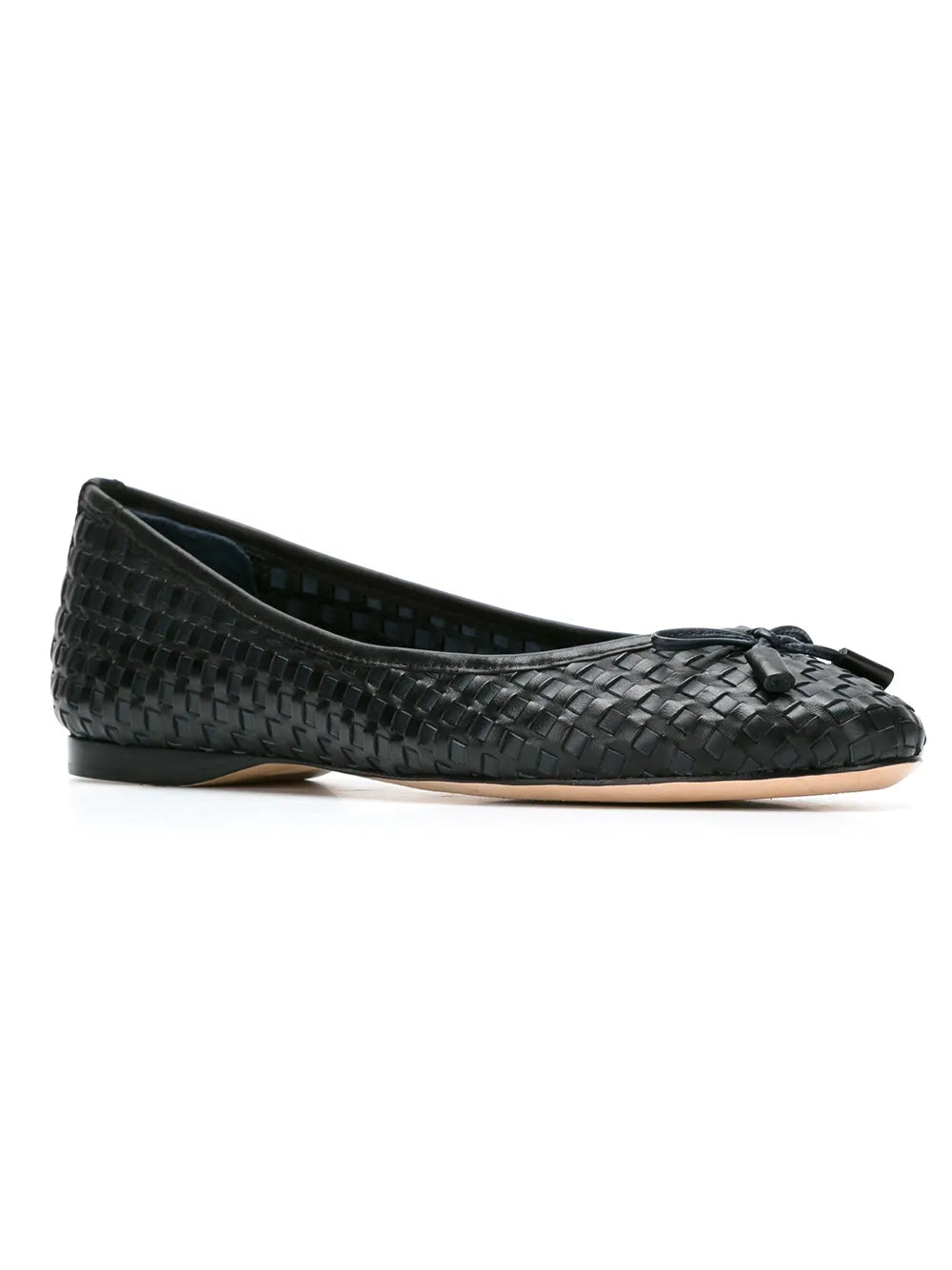 Sarah Chofakian leather woven ballerinas