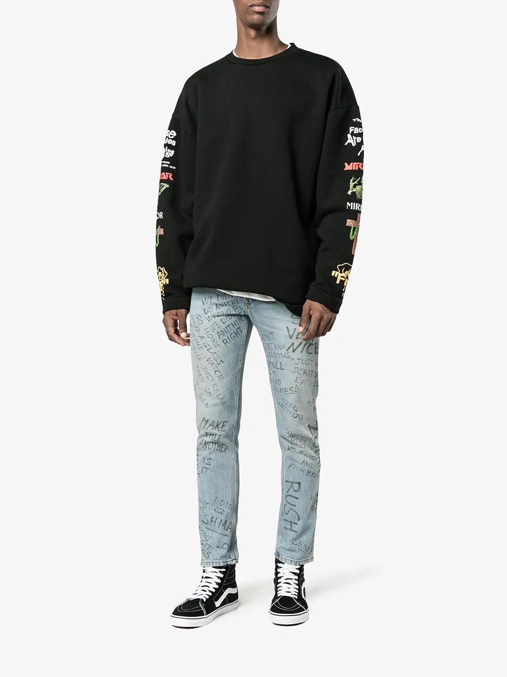 Vans Sk8-Hi "Black/Black/White" sneakers