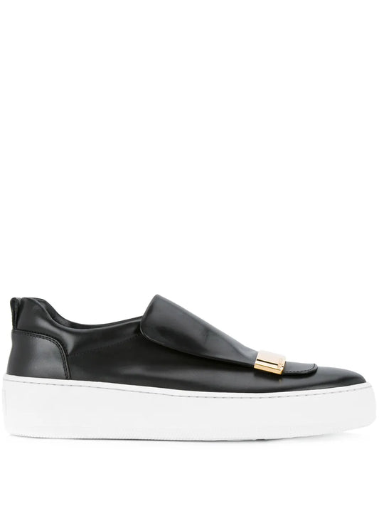 Sergio Rossi plaque detail slip-on sneakers