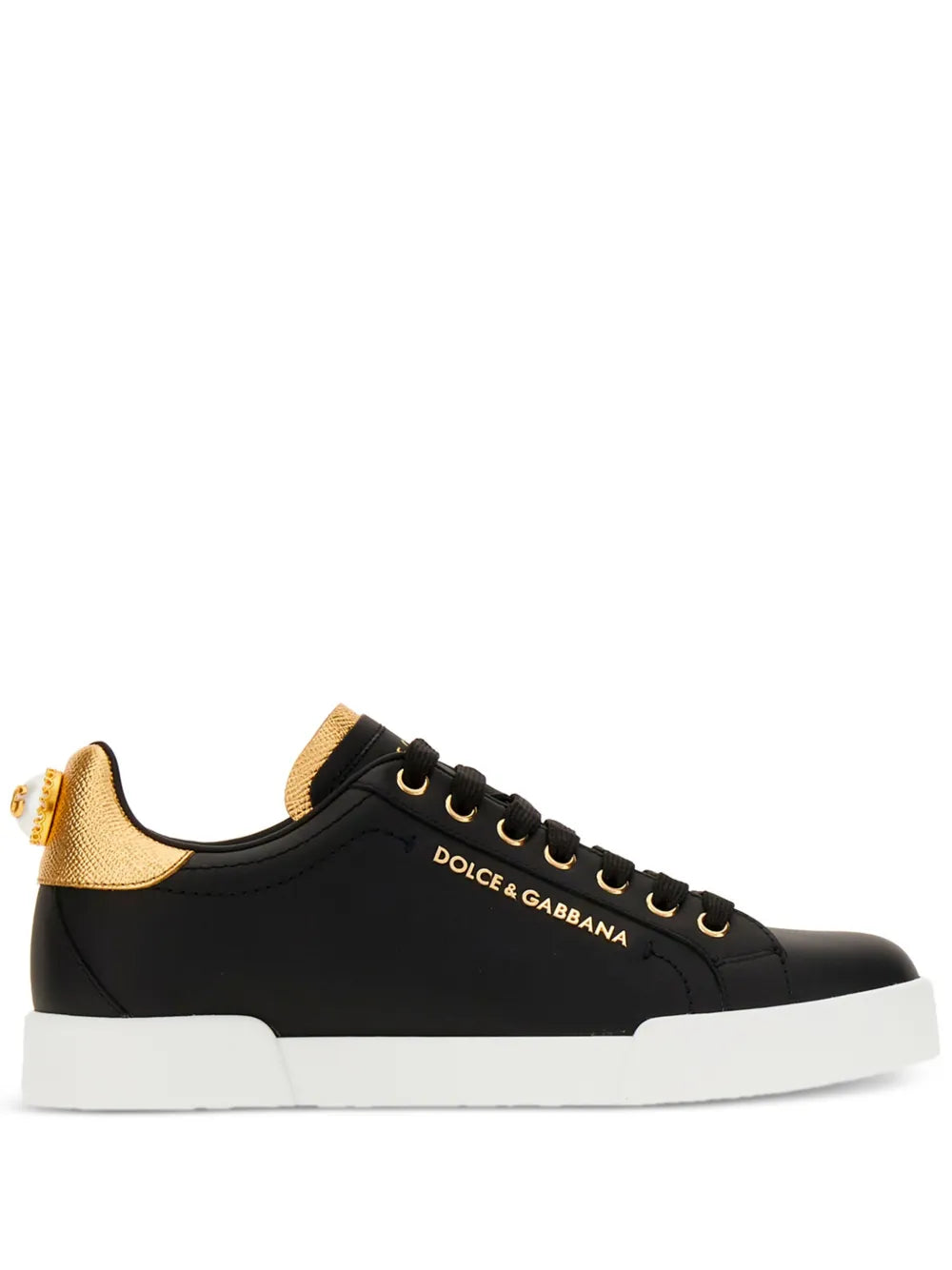 Dolce & Gabbana Portofino logo-tag leather sneakers