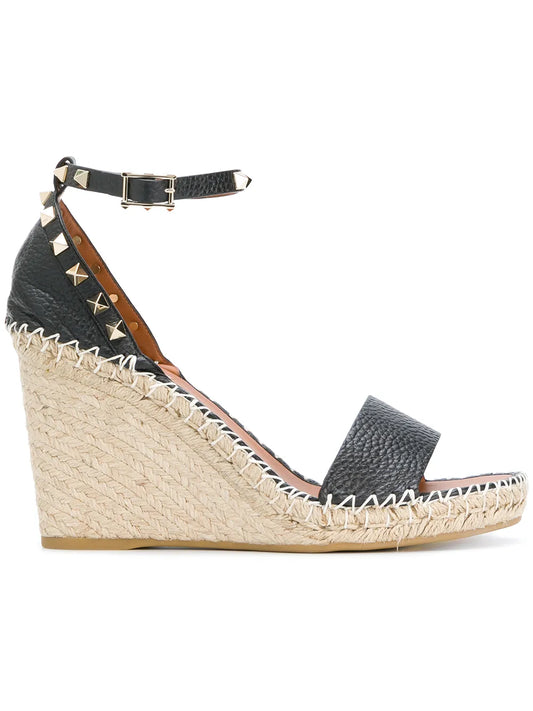 Valentino Garavani Double Rockstud 95mm wedge espadrilles
