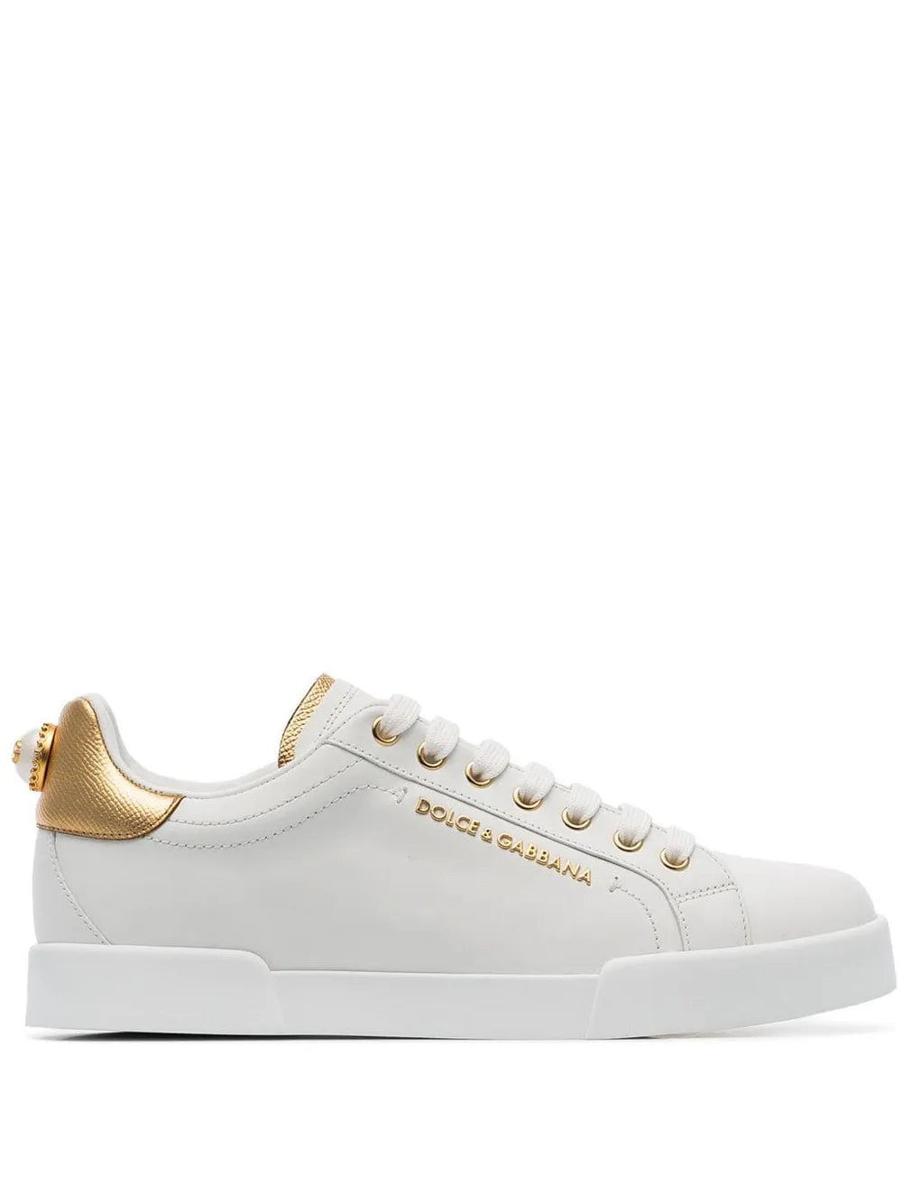 Dolce & Gabbana Portofino logo-tag leather sneakers