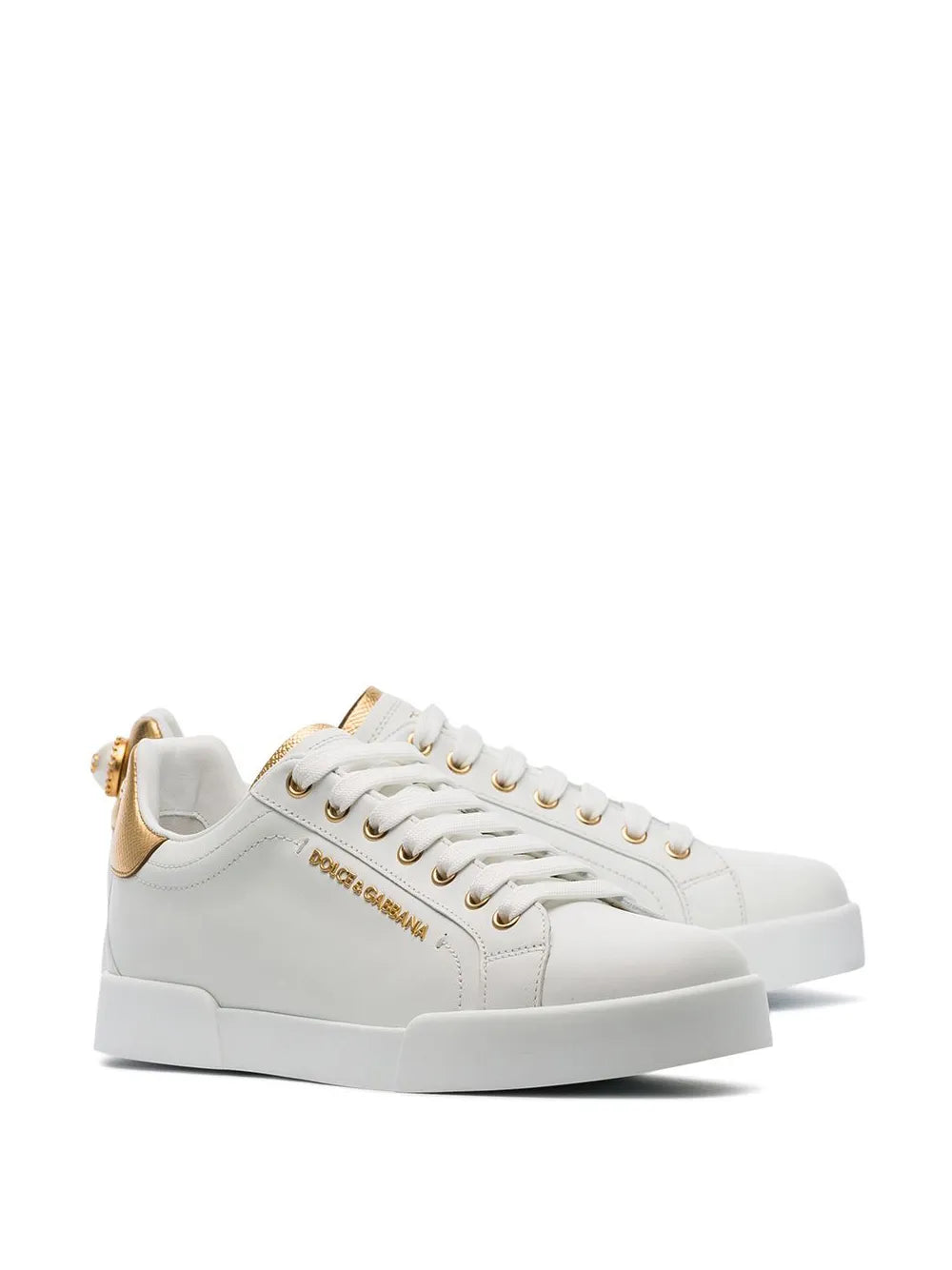 Dolce & Gabbana Portofino logo-tag leather sneakers