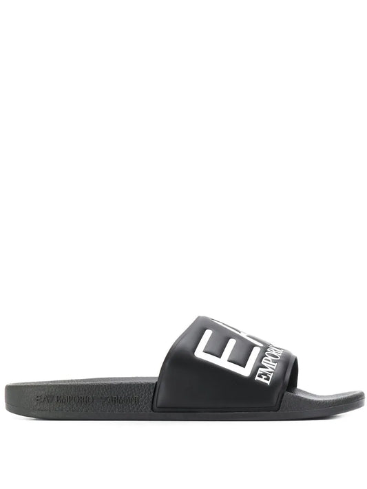 Ea7 Emporio Armani logo-embossed slides