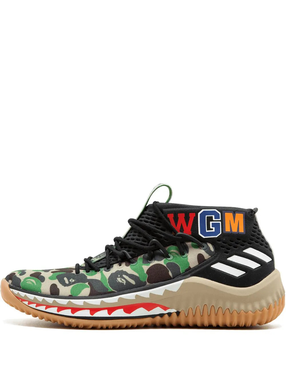 adidas x BAPE Dame4 "Green Shark ABC Camo" sneakers