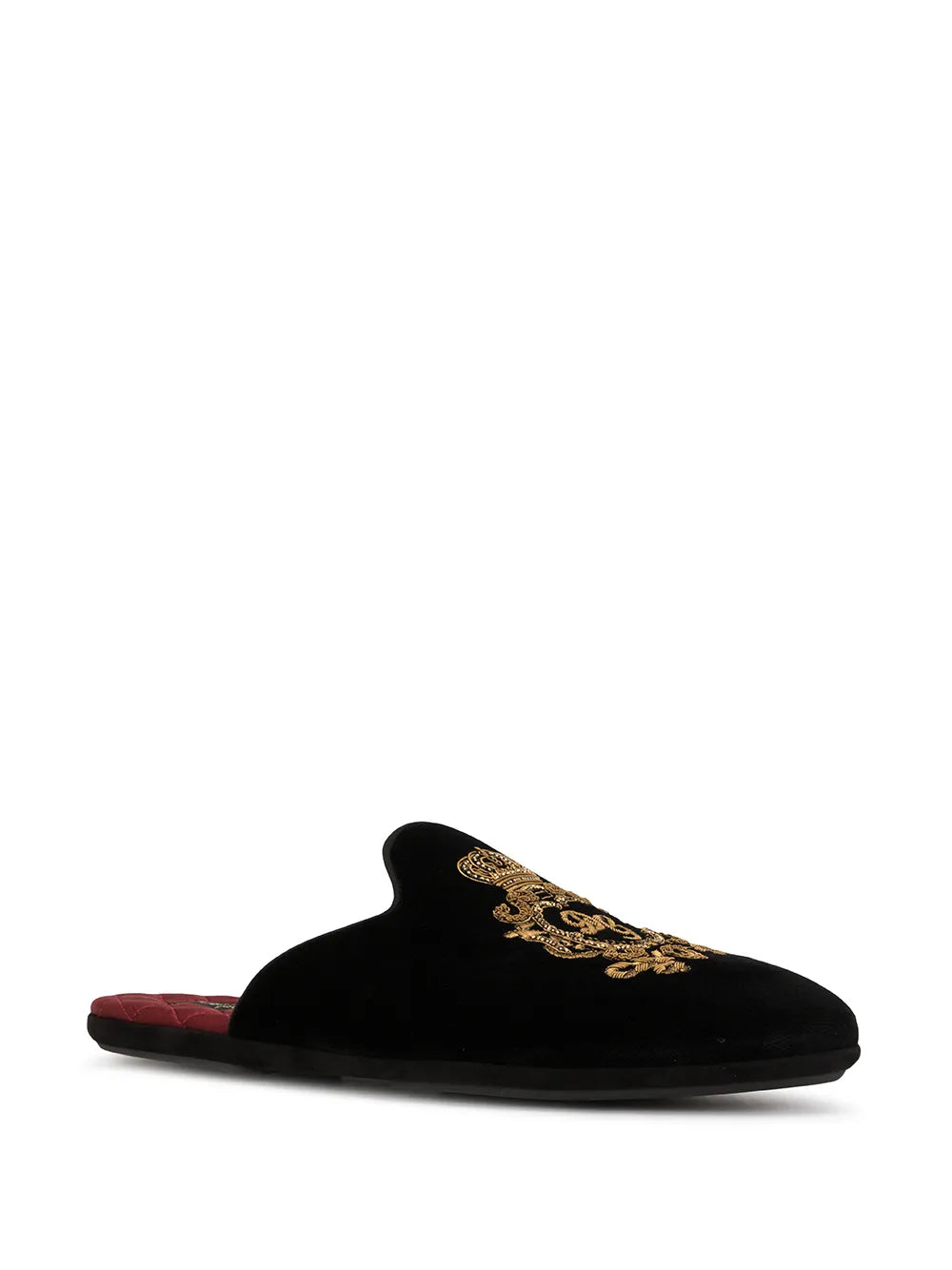 Dolce & Gabbana embroidered velvet slippers