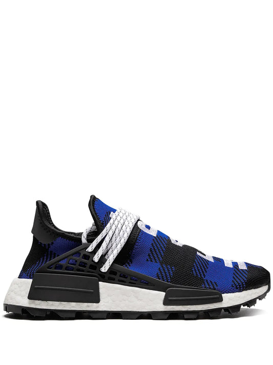 adidas x BBC x Pharrell NMD Hu "Plaid Pack - Blue" sneakers