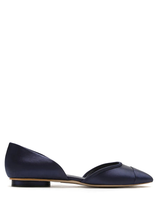 Sarah Chofakian Satin leather ballerina shoes
