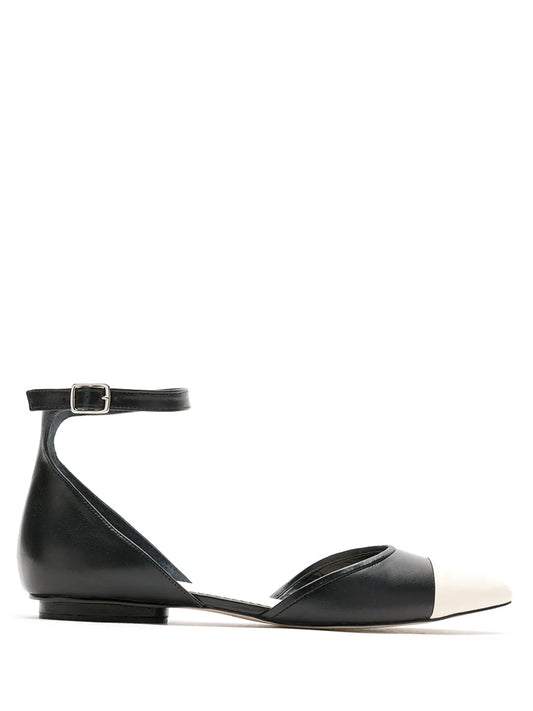 Sarah Chofakian Cisne flat leather sandals