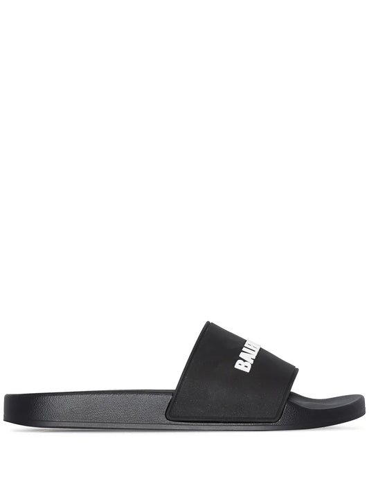 Balenciaga logo-embossed pool slides