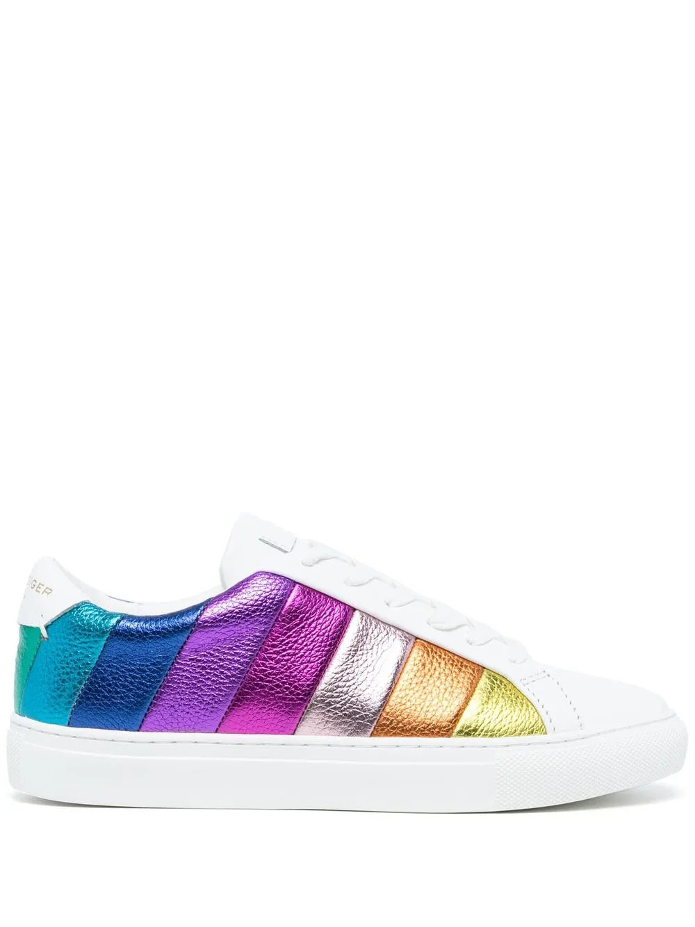 Kurt Geiger London Lane rainbow-stripe low-top sneakers