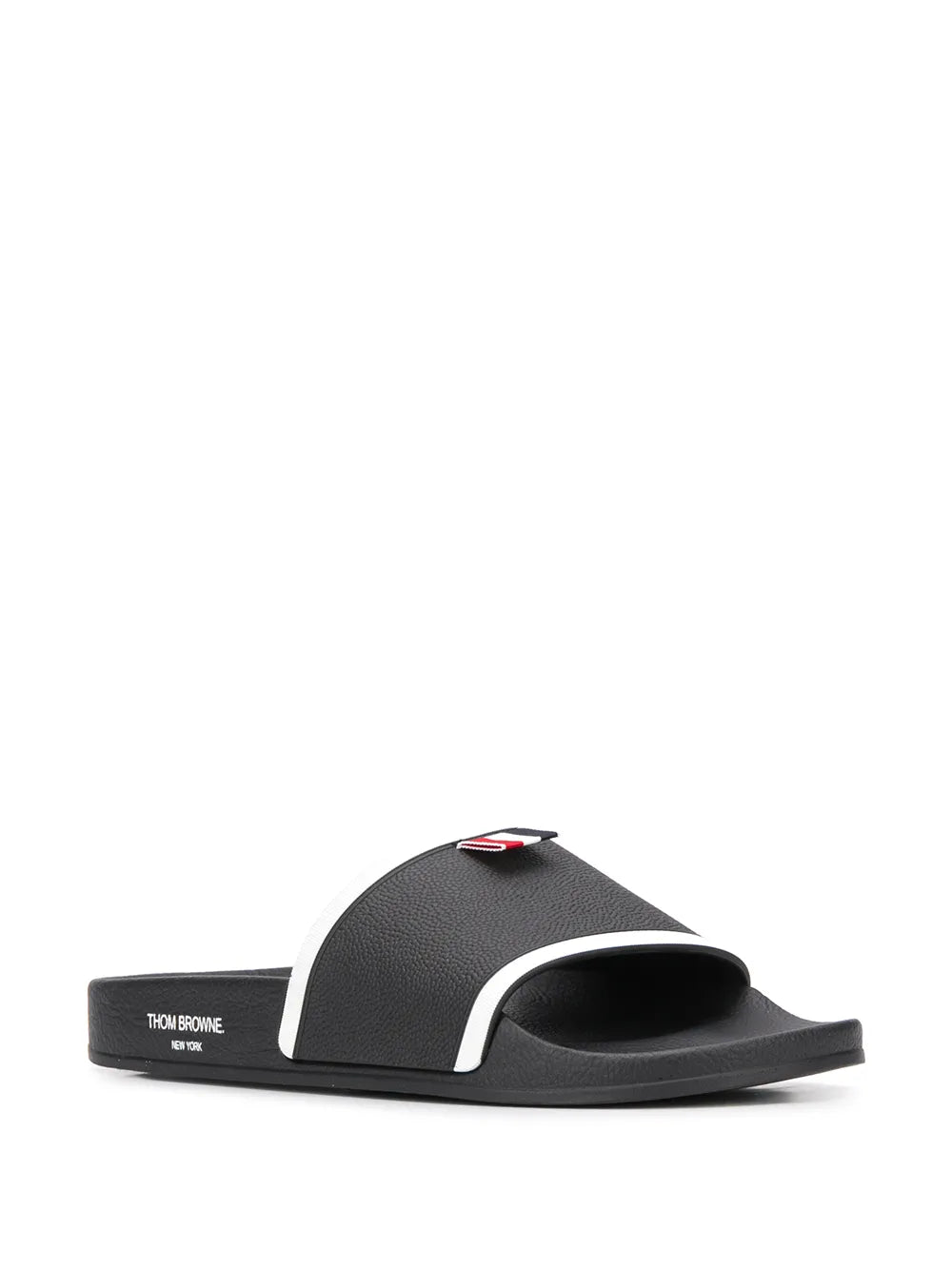 Thom Browne grosgrain loop tab pool slides
