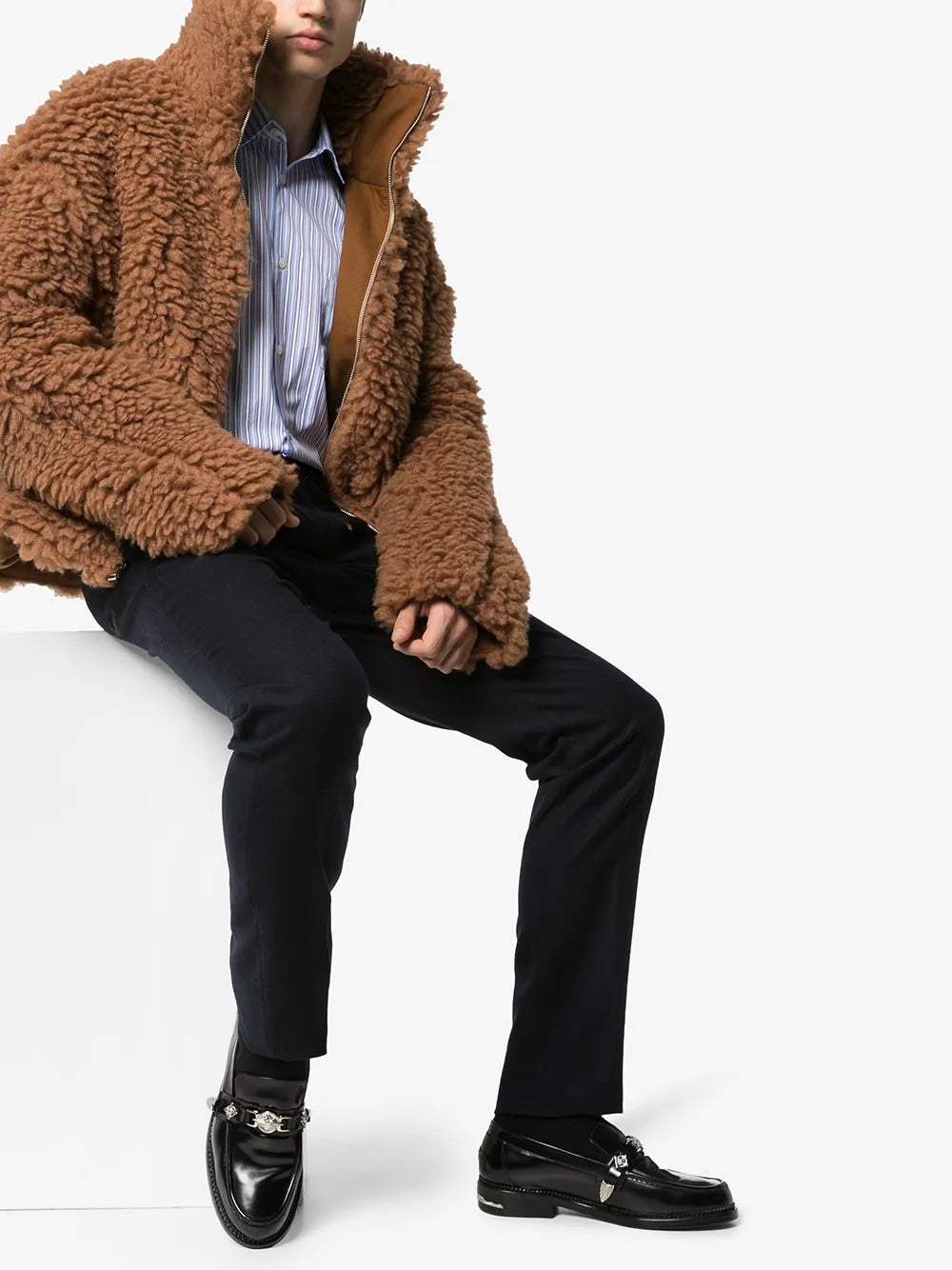 Toga Virilis buckled strap loafers