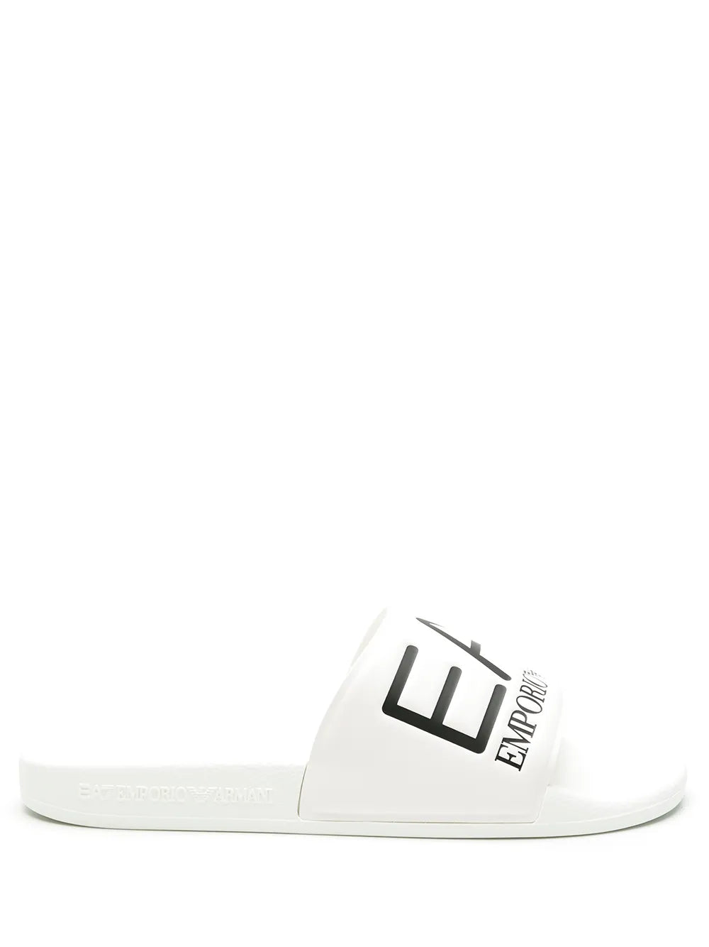 Ea7 Emporio Armani logo-embossed faux-leather slides