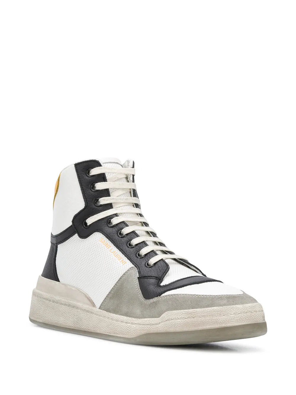 Saint Laurent panelled high-top sneakers