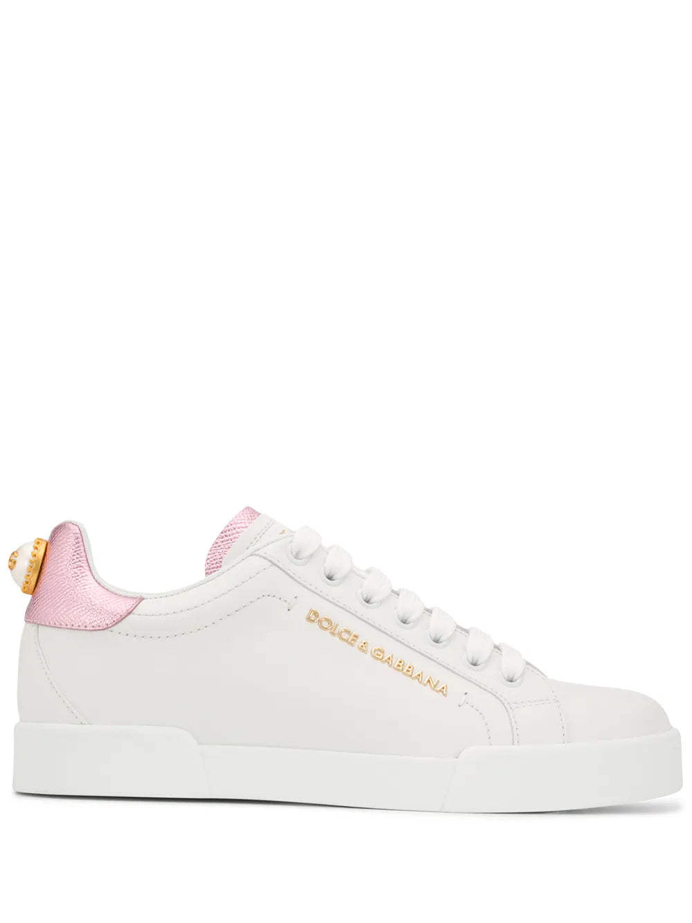 Dolce & Gabbana Portofino logo-tag leather sneakers