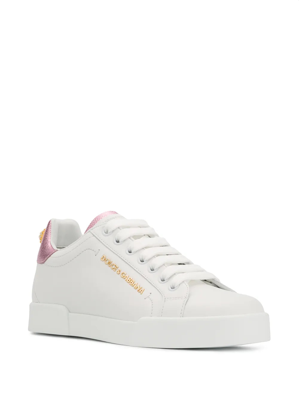 Dolce & Gabbana Portofino logo-tag leather sneakers