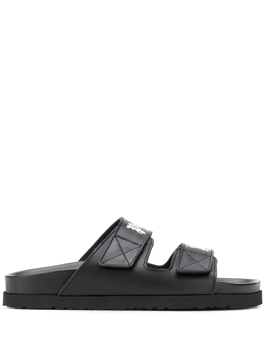 Palm Angels touch strap logo print slides