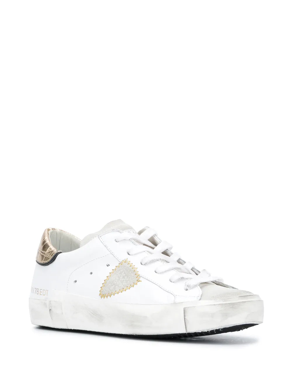 Philippe Model Paris contrasting croc-effect sneakers