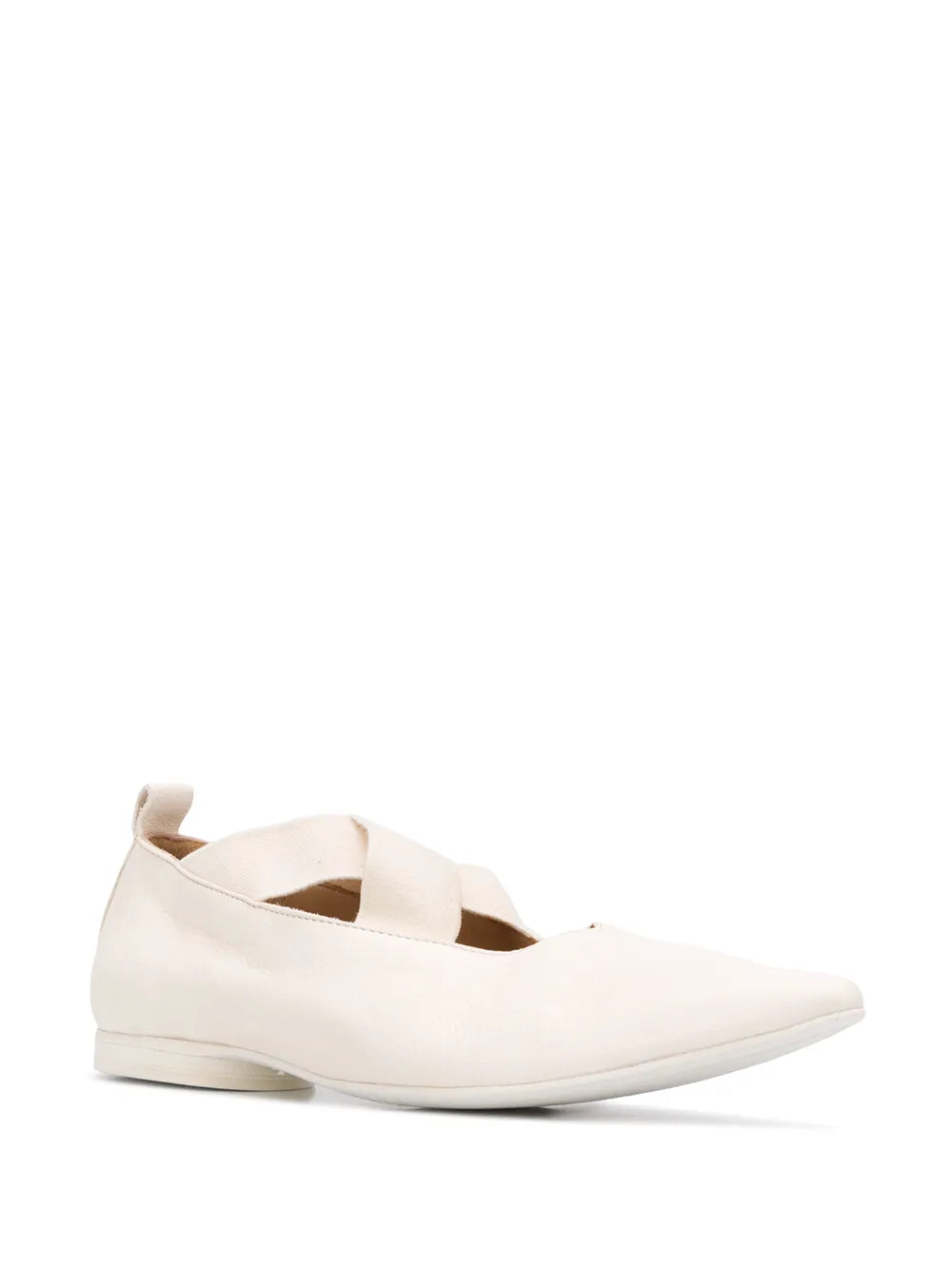 Uma Wang crisscross strap pointed toe ballerinas