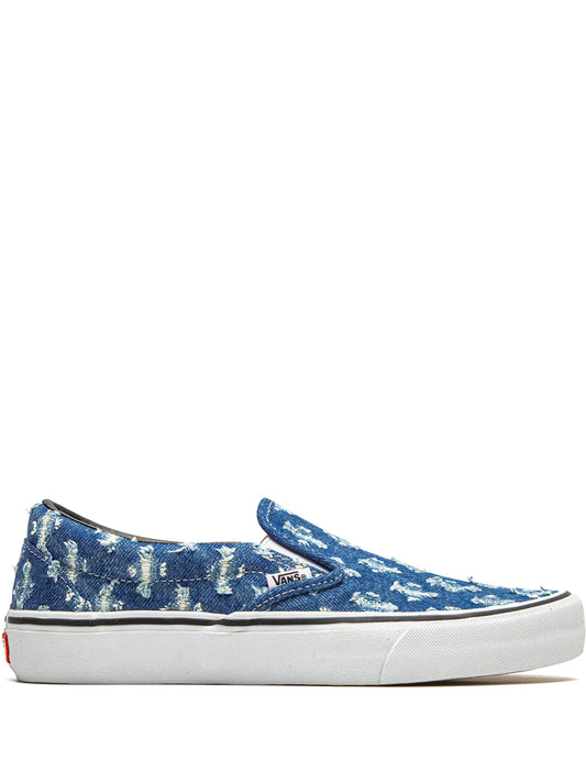 Vans x Supreme Slip-On Pro "Blue Hole Punch Denim" sneakers
