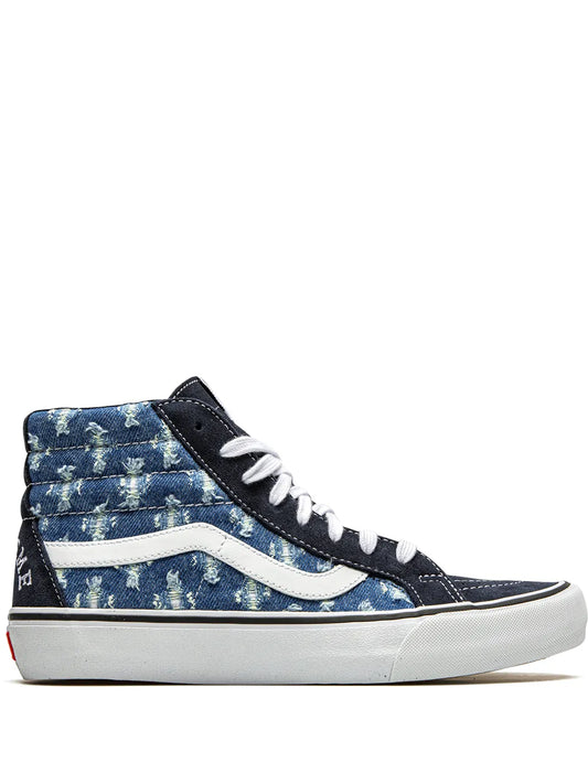 Vans x Supreme Sk8-Hi "Hole Punch Denim - Blue" sneakers