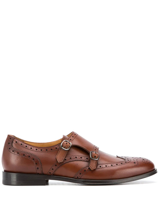 Scarosso Kate leather monk shoes