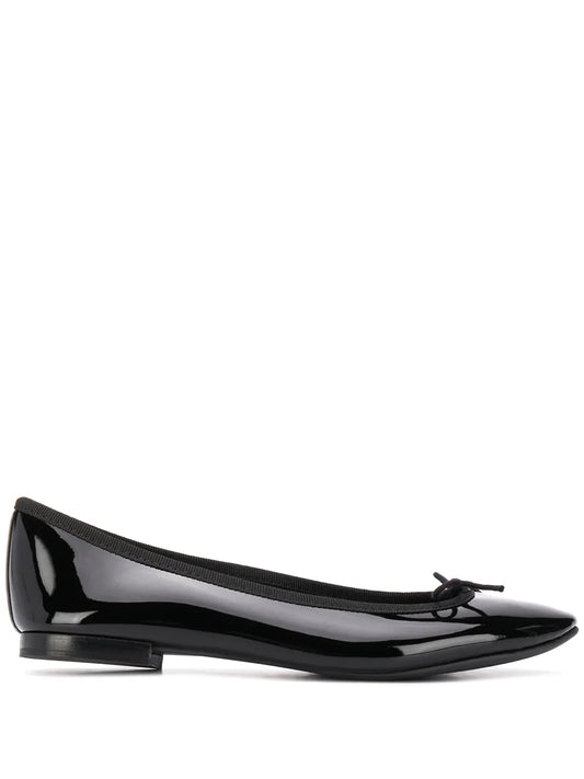 Repetto bow detail patent ballerina shoes