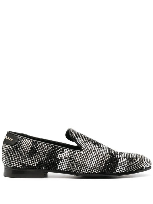 Philipp Plein embellished camouflage moccasin loafers
