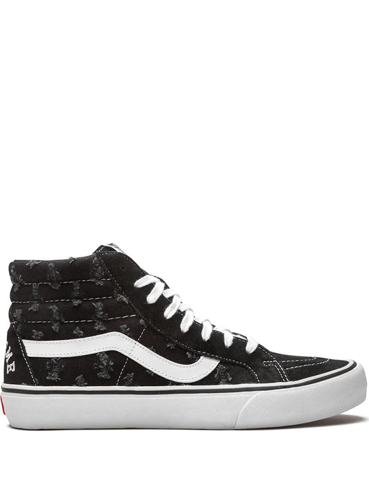 Vans x Supreme Sk8-Hi "Hole Punch Denim - Black" sneakers