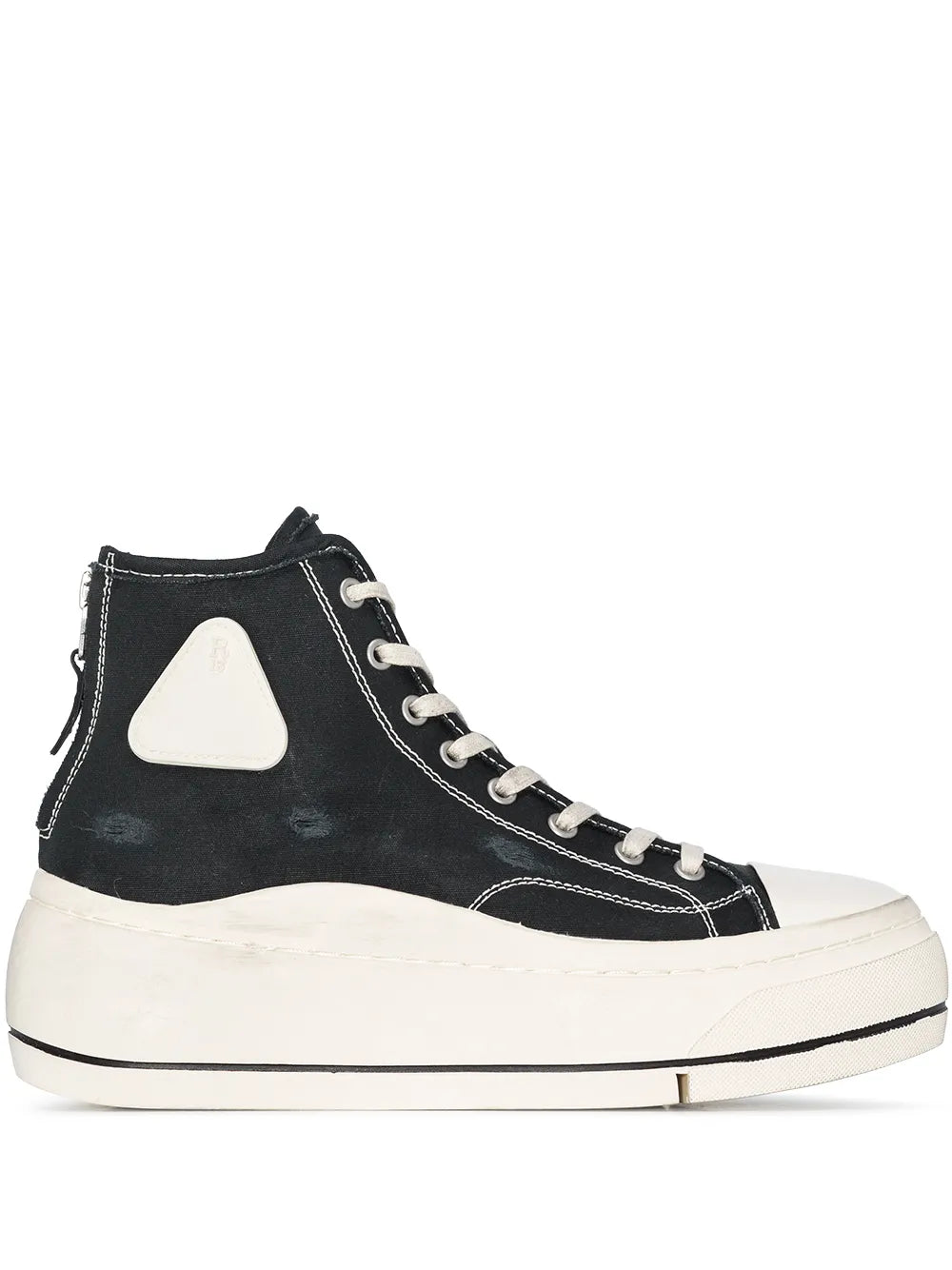 R13 flatform high-top sneakers