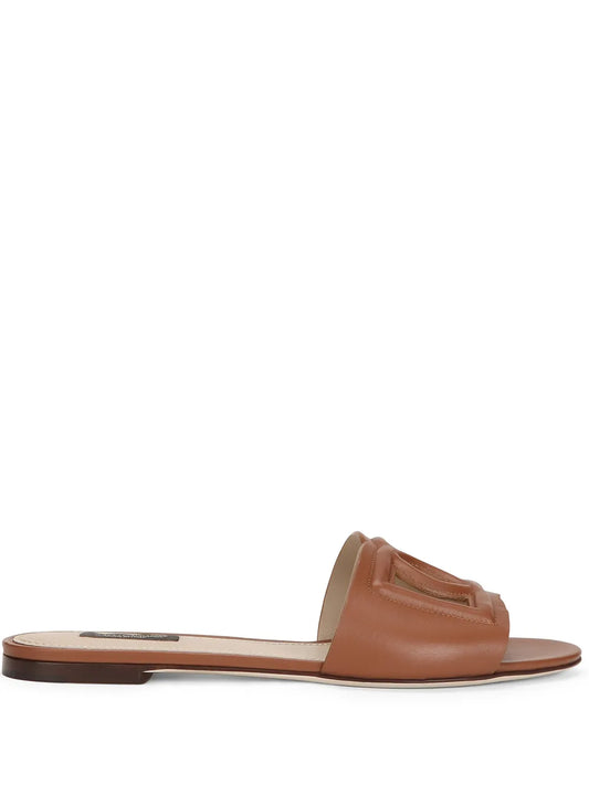 Dolce & Gabbana DG Millennials leather slides