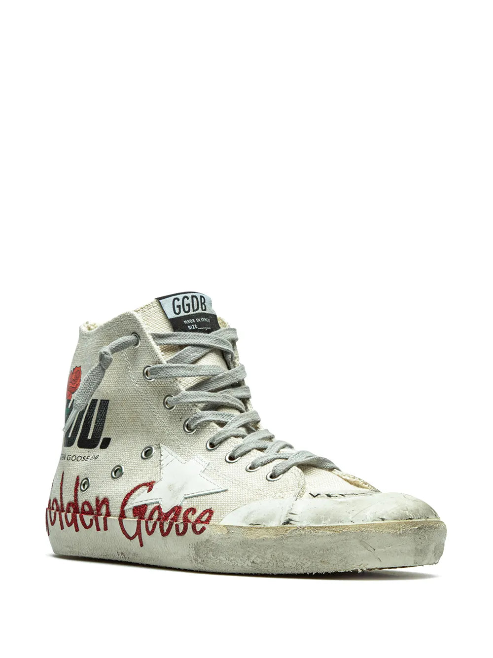 Golden Goose Francy "Beige/Red Rose" sneakers